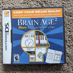 Brain Age 2 for Nintendo DS Game, Case, Manual